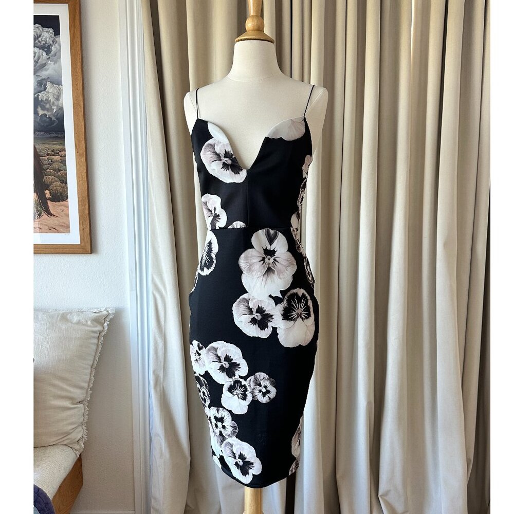Asos scuba floral cocktail dress